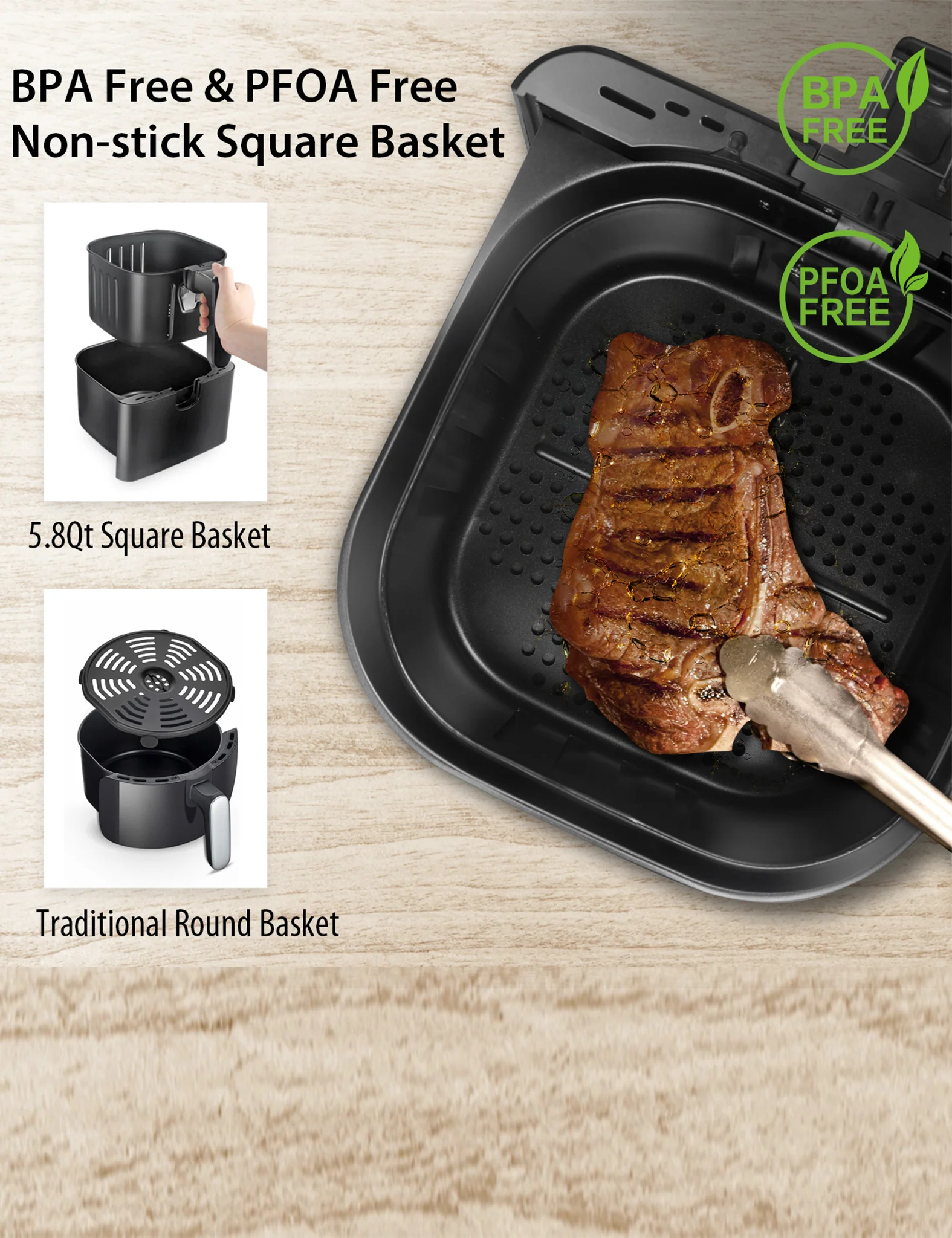 5.8 Qt Digital Air Fryer - Image 3