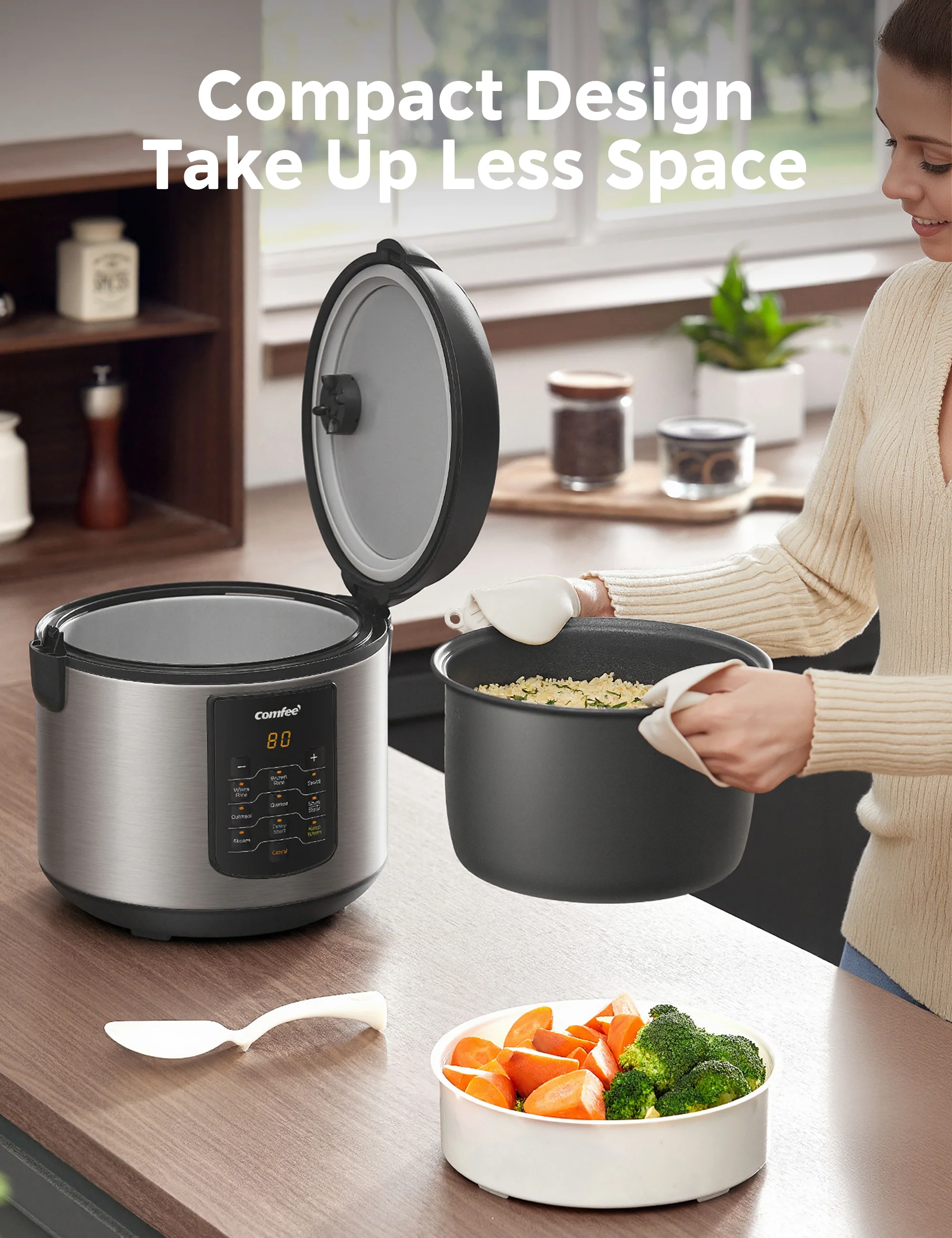 5.2 Qt Stainless Steel Rice Cooker - Image 5