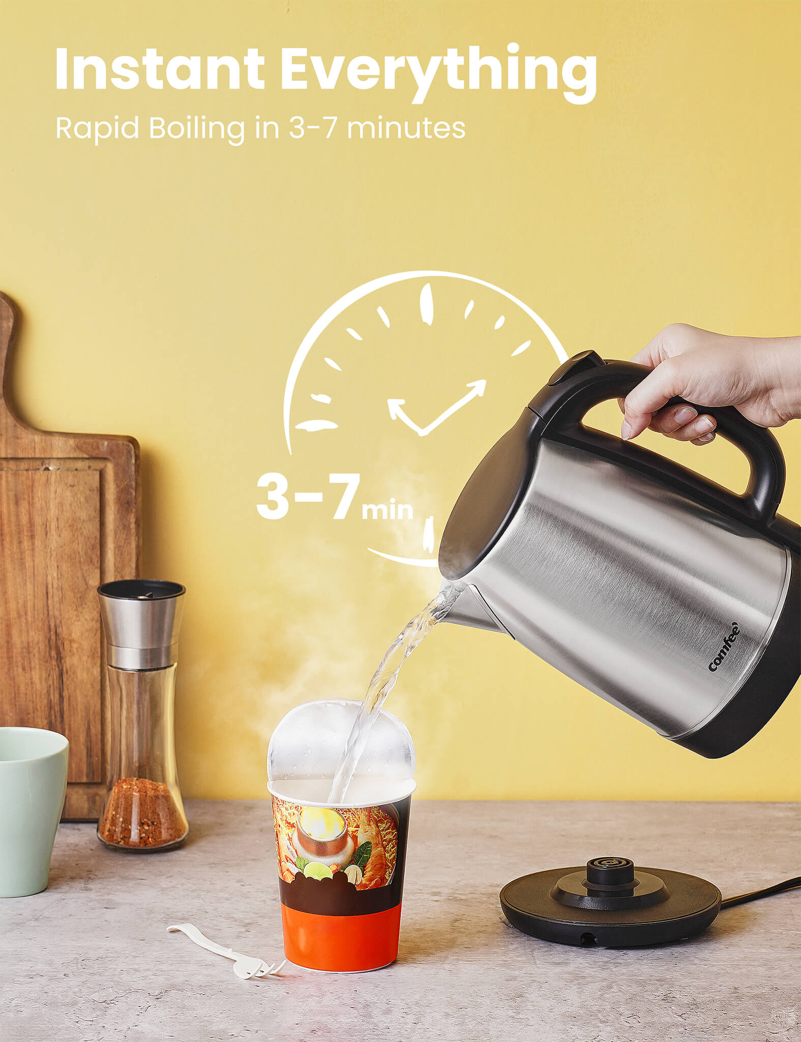 1.7L Stainless Steel Electric Tea Kettle - Image 5